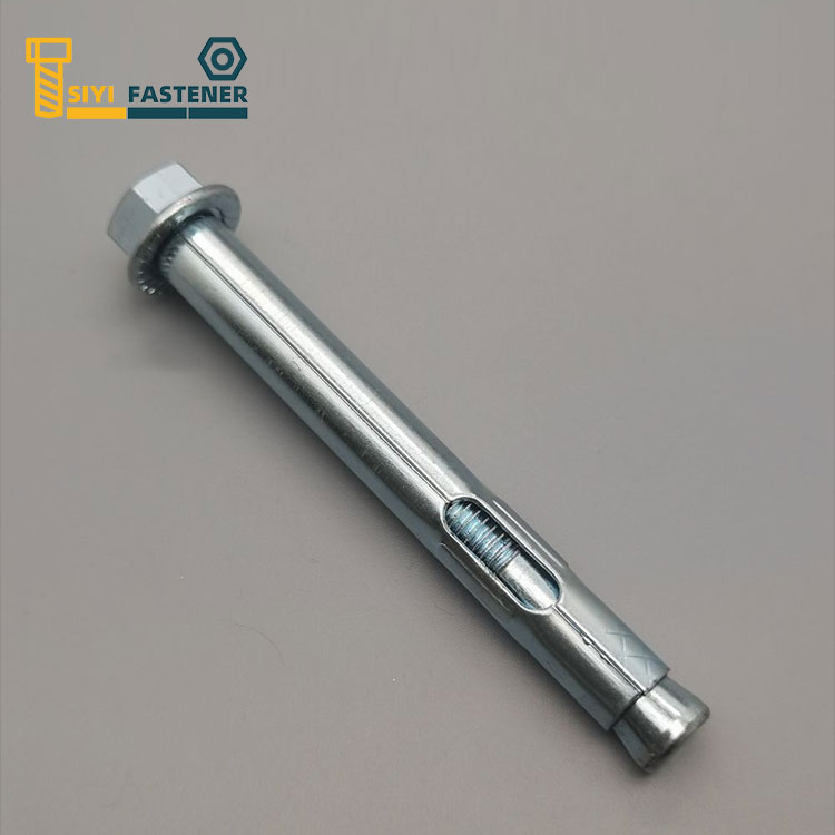 Flange Nut နှင့်အတူကာဗွန်သံမဏိ Bulewhite သွပ်ပြားသွပ်ပြားစွပ်လက်စွပ်