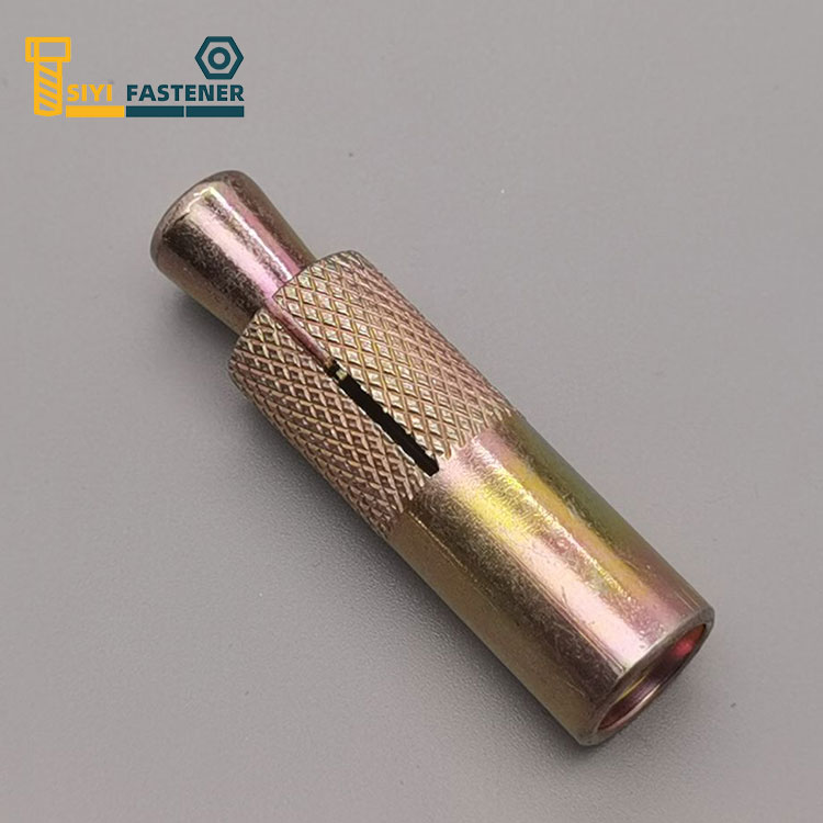 Knurling နှင့်အတူကာဗွန်သံမဏိအဝါရောင်သွပ်ပြားချထားသော Cut Anchor