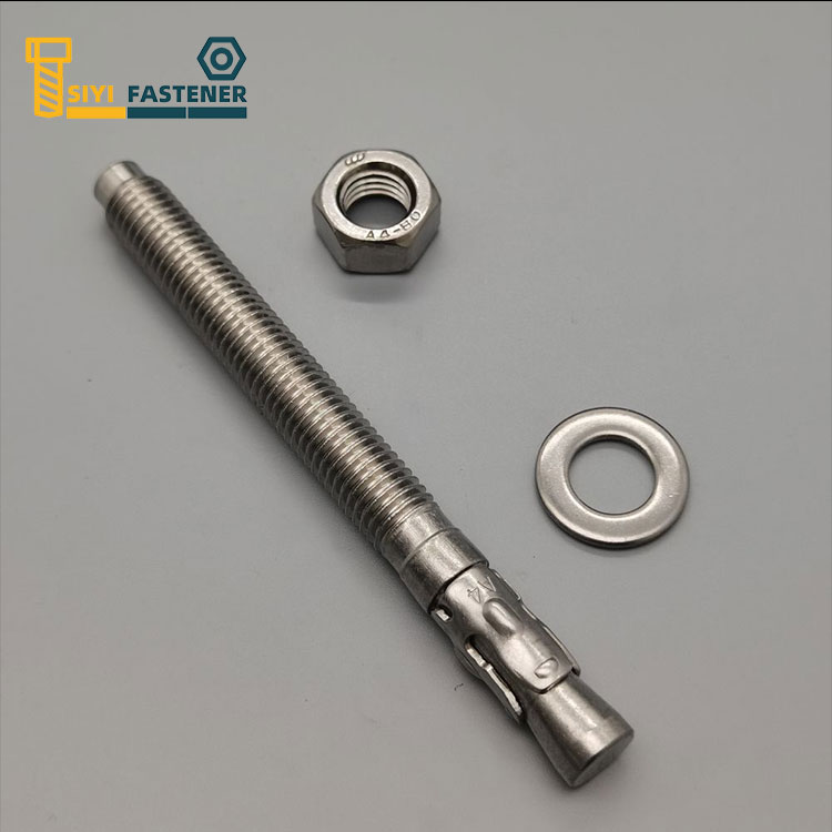 သံမဏိနှင့်အ ၀ တ်လျှော်စက်နှင့်အတူ Stainless Steel 316 Wedge Anchor